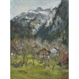 FLÜCK, JOHANN PETER1902 Schwanden bei Brienz 1954Im Dörfli, Schwanden.Öl auf Leinwand,sig. u.r.,