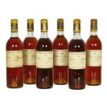 CHÂTEAU D'YQUEMSauternes, Premier Grand Cru Classé Supérieur, 1961/1965/1968. 6 Flaschen: 2x1961,