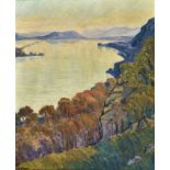 GEIGER, ERNST SAMUELTurgi 1876 - 1965 La NeuvevilleAusblick auf den Jolimont.Öl auf Leinwand,sig.