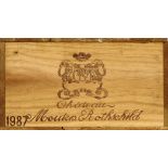 CHÂTEAU MOUTON ROTHSCHILDPauillac, Premier Grand Cru Classé, 1987.12 Flaschen. OHK.3xIN, 9xBN.2