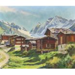 ANNELER, KARLThun 1886 - 1957 WichtrachBlatten im Lötschental.Öl auf Leinwand,sig. u.r., verso a.