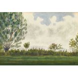 TRACHSEL, ALBERTNidau 1863 - 1929 GenèveWiesenlandschaft mit Bäumen.Aquarell,sig. u.r.,30x43,5 cm (