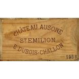 CHÂTEAU AUSONESaint-Émilion, Premier Grand Cru Classé A, 1988.12 Flaschen. OHK.6xIN, 6xBN.- - -22.00