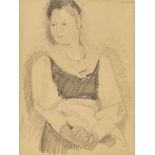 CHAVAZ, ALBERTGenève 1907 - 1990 SionSitzende Frau in Tracht.Bleistift,sig. o.r.,34,5x26 cmBlatt