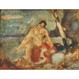 L'EPLATTENIER, CHARLESNeuchâtel 1874 - 1946 Les Côtes-du-DoubsFemme assise.Aquarell über Bleistift,