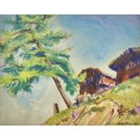 NYFELER, ALBERTUrsenbach 1883 - 1969 BurgdorfGletscheralp.Aquarell,sig. u. dat. (19)40 u.r., verso