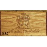 CHÂTEAU MOUTON ROTHSCHILDPauillac, Premier Grand Cru Classé, 1984.12 Flaschen. OHK.5xIN, 5xBN,