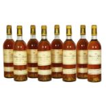 CHÂTEAU D'YQUEMSauternes, Premier Grand Cru Classé Supérieur, 1976-1979.8 Flaschen: 5x1976,