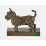 PARSONS, EMMA BEATRICE1870 London 1955Stehender Scottish Terrier.Bronze, patiniert, a. Sockel