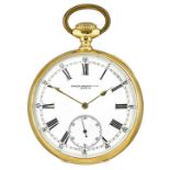 PATEK PHILIPPEOpen-face pocket watch.Manufacturer/Manufaktur: Patek Philippe, Geneva. Year/Jahr: