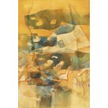 JOO, SEAH KIMSingapur 1939Cloud & Sky.Batik auf feinem Stoffgewebe,sig. u.l., verso a. Rahmen