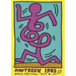 HARING, KEITHReading 1958 - 1990 New YorkJazz Festival Montreux 1983.Farbserigrafie,im Druck sig. u.