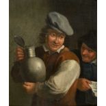 TENIERS, DAVID IIAntwerpen 1610 - 1690 BrüsselKopieBauer mit Weinkrug.Öl auf Eichenholz,24x19