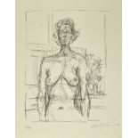 GIACOMETTI, ALBERTOBorgonovo 1901 - 1966 ChurNu aux fleurs.Lithografie,handsig. u.r., num. 35/90,