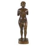 GEISER, KARLBern 1898 - 1957 ZürichStehender weiblicher Akt.Bronze, patiniert, verso a. Sockel