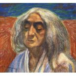 OLSOMMER, CHARLES-CLOSNeuchâtel 1883 - 1966 SierrePortrait d'une femme.Farbkreide,sig. u.l.,22x24 cm