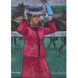 GALL, FRANÇOISKolozsvár 1912 - 1987 ParisFemme aux courses hippiques à Auteuil.Öl auf Leinwand,