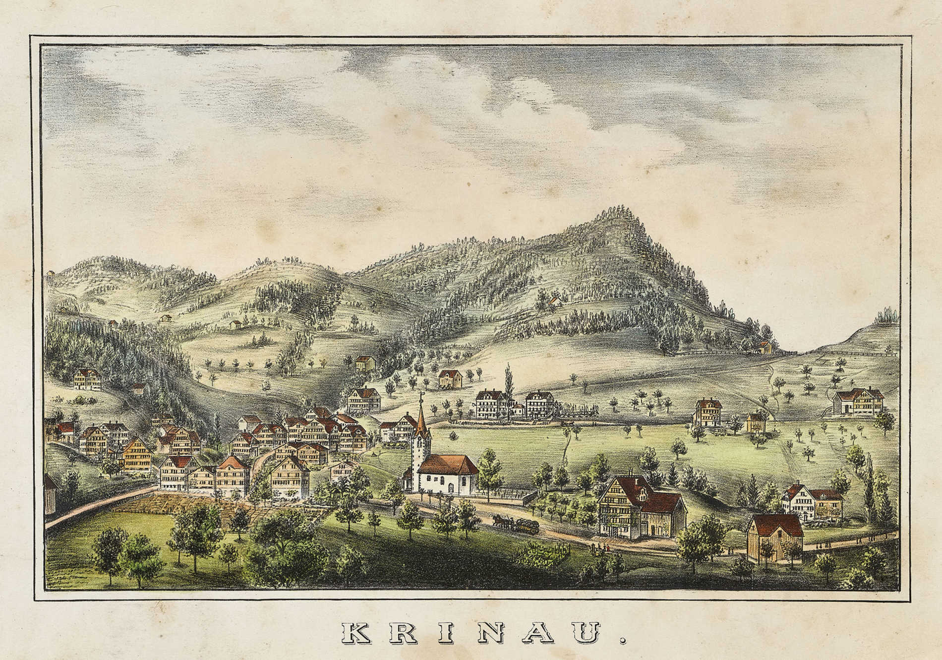 GIEZENDANNER, ANNA BARBARA (GEN. BABELI)Bendel 1831 - 1905 HembergNachKrinau.Lithografie, kol.,23,