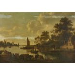 MEIJER, HENDRICK I DERotterdam um 1600 - vor 1690ZugeschriebenFlusslandschaft mit Vieh und