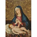 UMBRIEN, 16. JH.Madonna mit Kind.Öl auf Holz,87x60 cm- - -22.00 % buyer's premium on the hammer