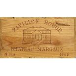 PAVILLON ROUGE DU CHÂTEAU MARGAUXMargaux, 1982.12 Flaschen. OHK.6xIN, 4xBN, 2xTS.1 Kapsel leicht