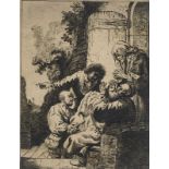 REMBRANDT VAN RIJN, HARMENSZLeyden 1606 - 1669 AmsterdamKopieJakob beweint Josefs Tod.Radierung,