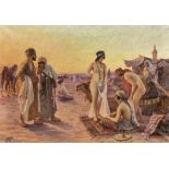 PILNY, OTTO IBudweis/Tschechien 1866 - 1936 ZürichSklavinnenmarkt in der Wüste.Öl auf Leinwand,