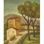 NESPOLI, ANITA1894 Chiasso 1974Strada di Campagna.Öl auf Leinwand,sig. u.r., verso a. Keilrahmen