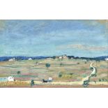 POTTHOF, HANS1911 Zug 2003Südliche Landschaft mit Pferdekarren.Öl auf Leinwand,sig. u.r.,38x61