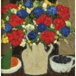 THYS, KATHY (EIGTL. THYS-BILL, SUSY)Bern 1936Nature morte aux fleurs.Öl auf Leinwand,sig. u.r.,20x20