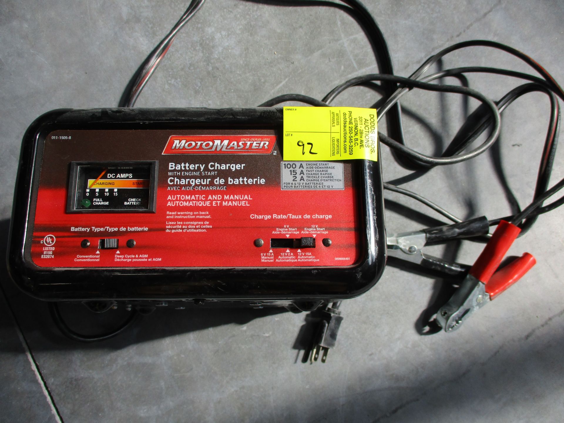 Motomaster Battery Charger