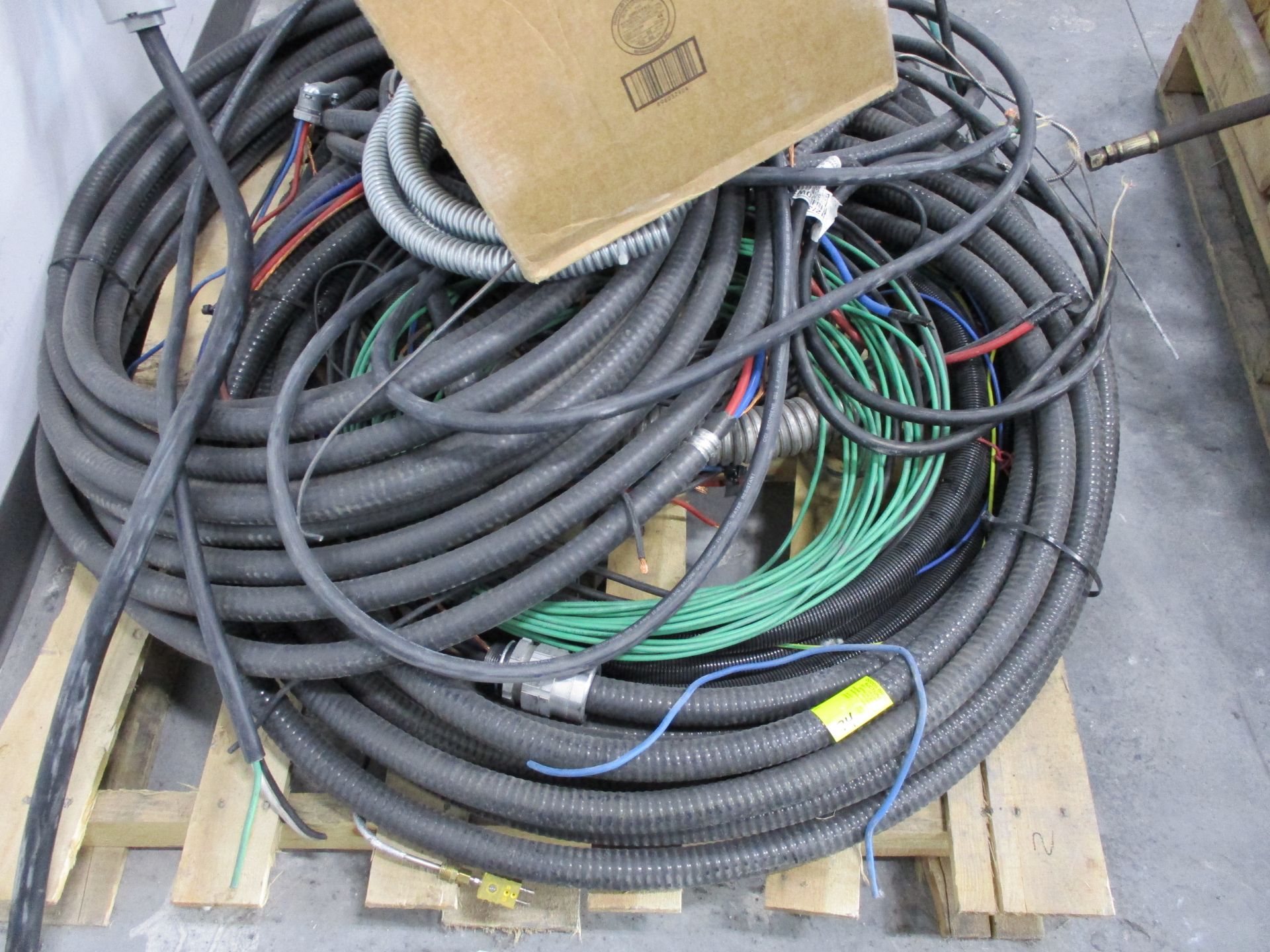 Pallet of Heavy Duty Electrical Wire & Breaker Box