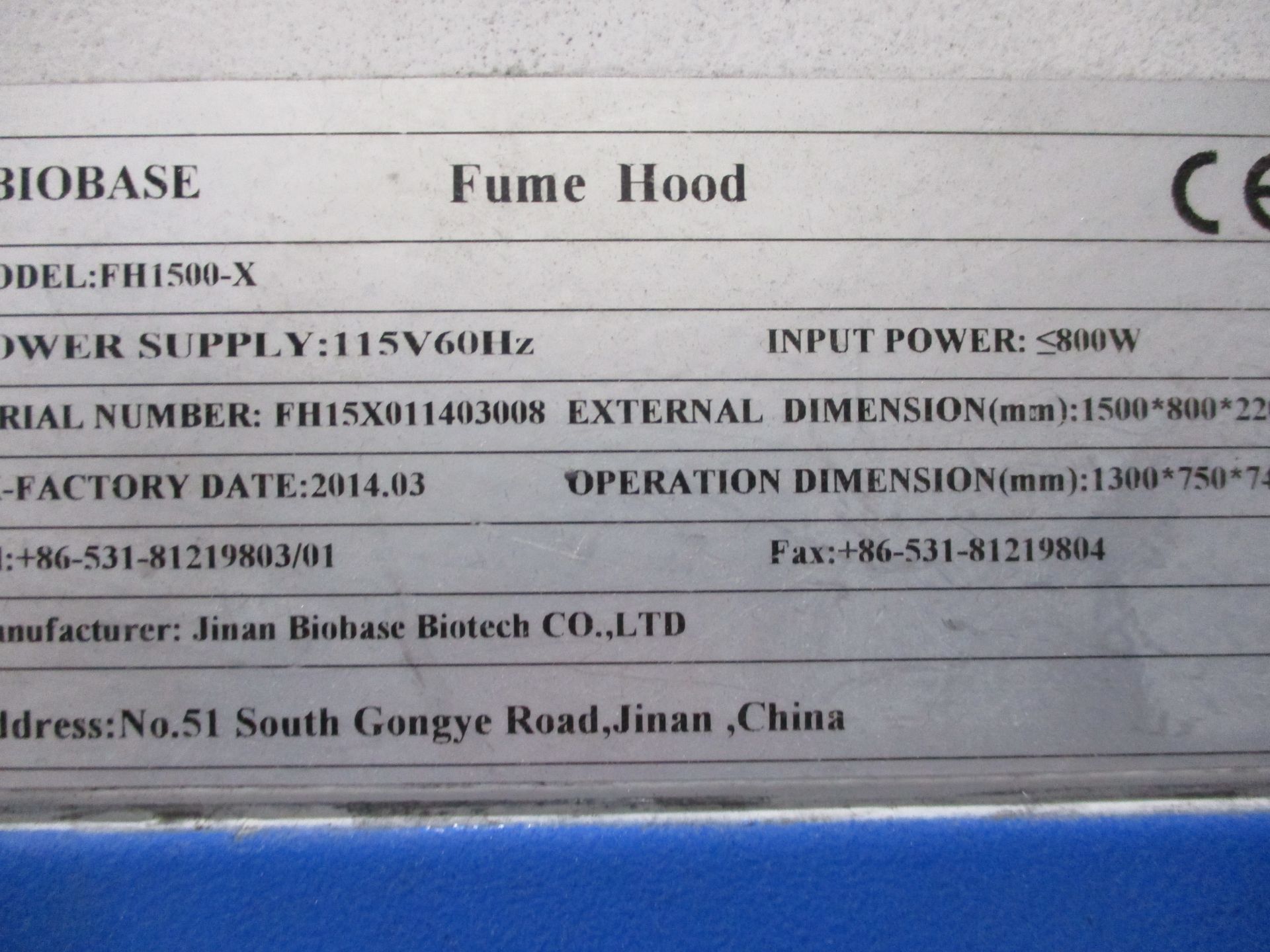 Biobase Fume Hood - Image 3 of 3