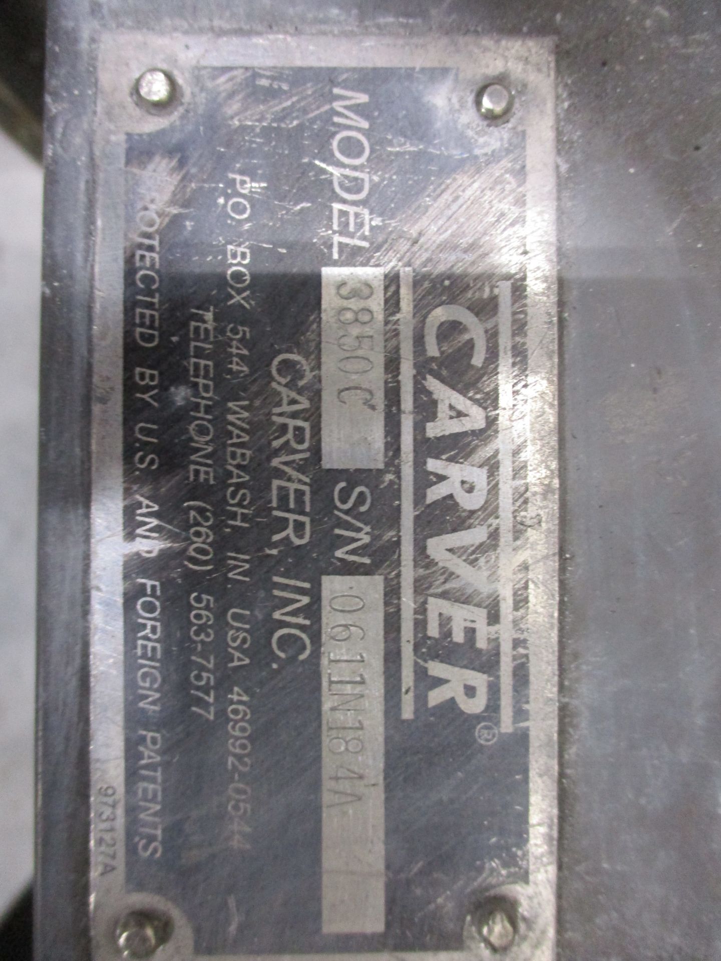 Carver Hydraulic Press with gauge - Image 2 of 2