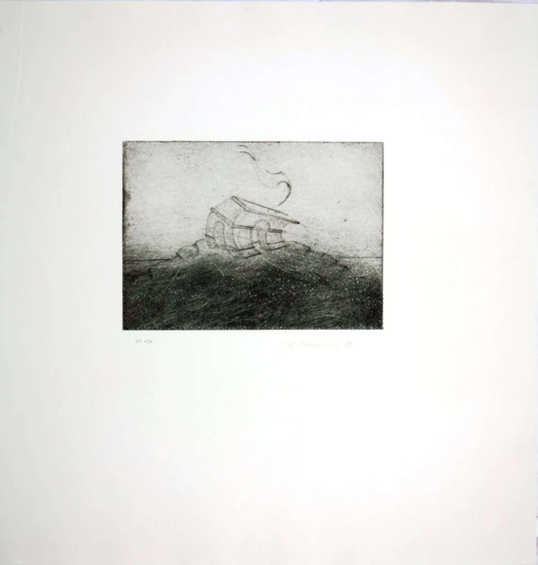 Ohne Titel (1970)Etching on hand made paper. Signed, dated. Denoted "97 EX". Sheet size: 44,2 x 44,5