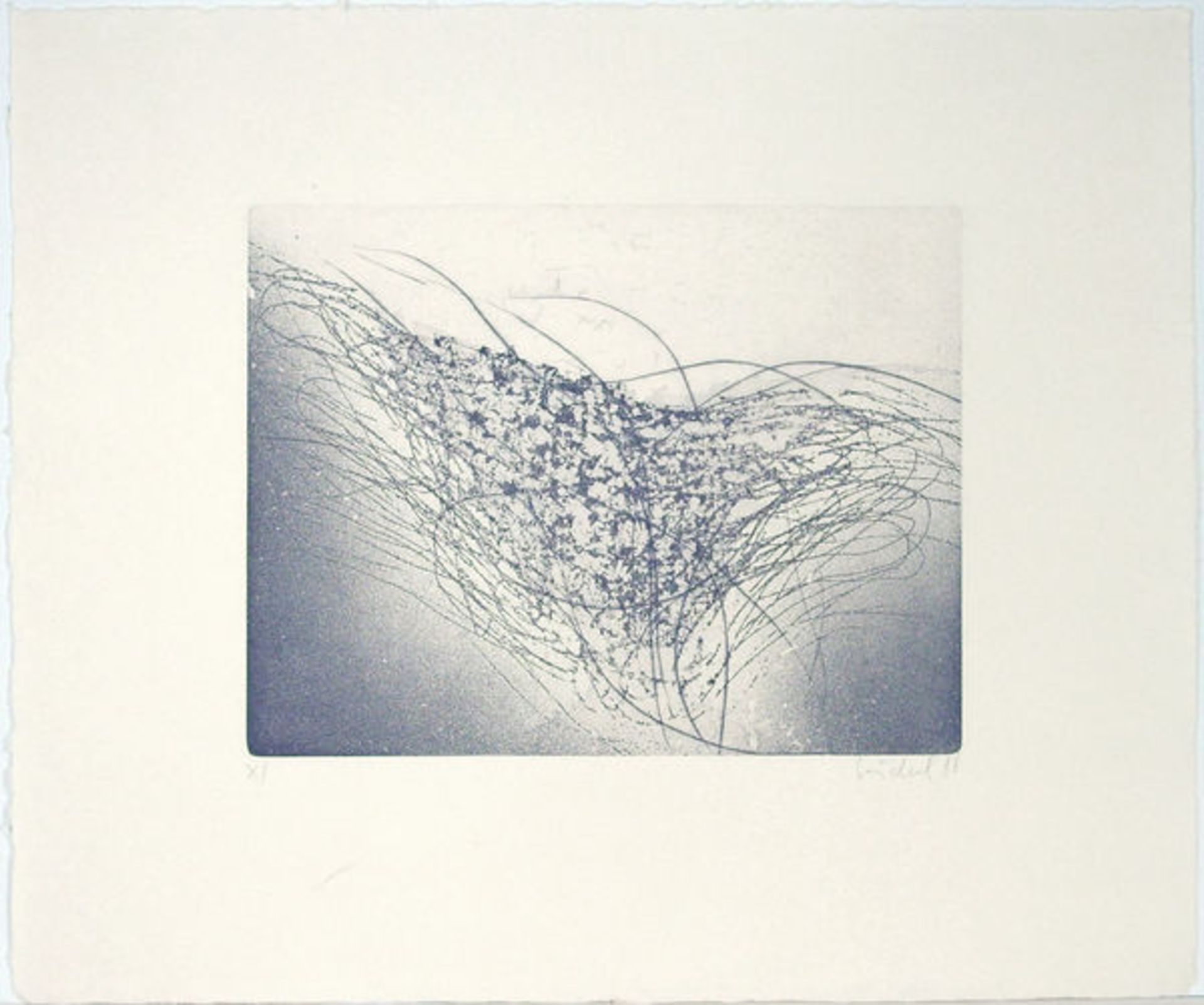 Gegenlicht XI (1988)Color etching on hand made paper. Signed, dated and numbered "XI". Sheet-size: