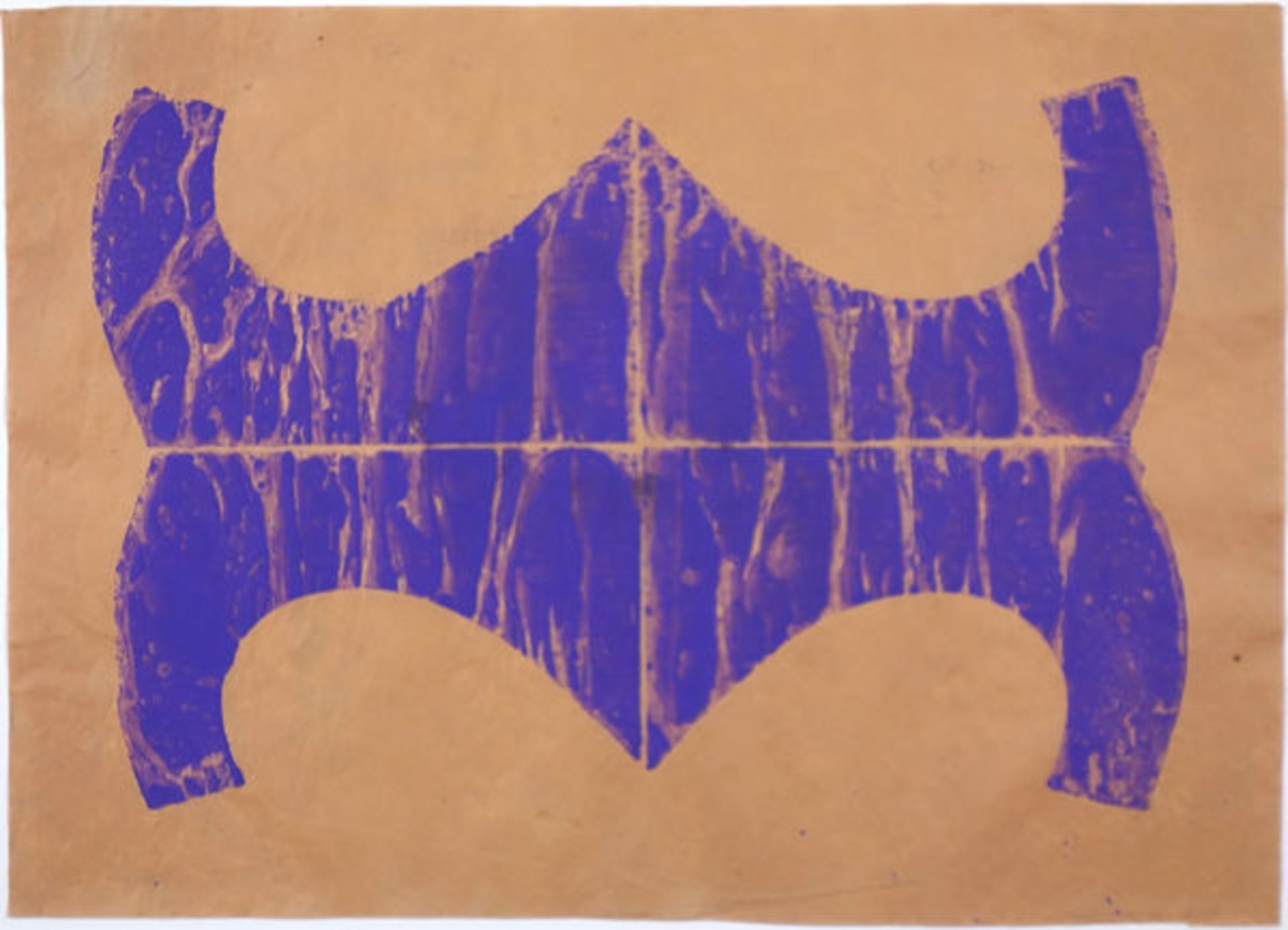 Variante Blatt 10 zur Folge Handdrucke (1975)Stencil printing/block print violet on light brown