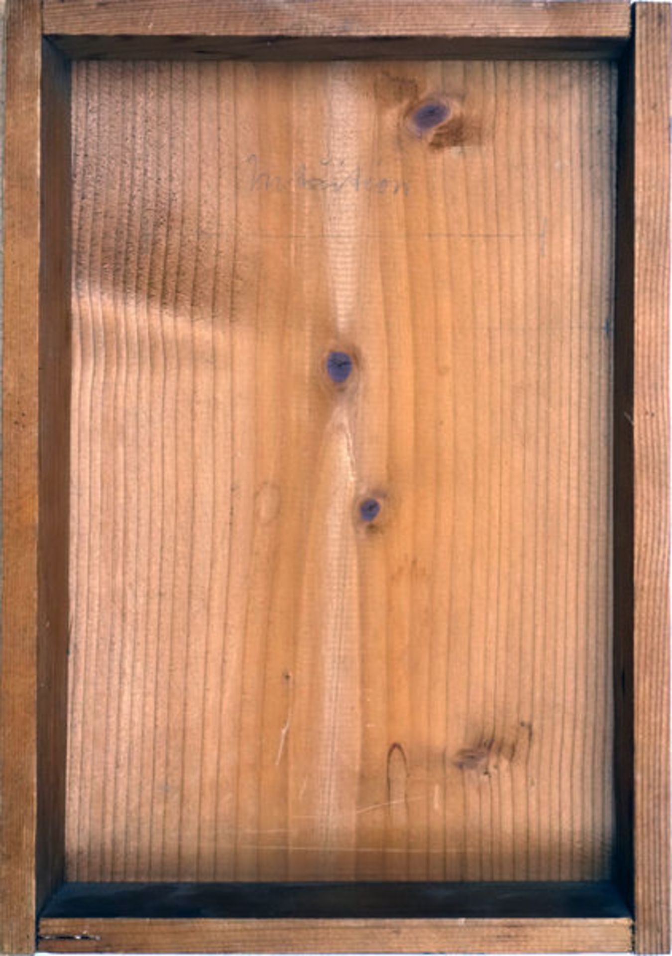 Intuition (1968)Nailed wooden box. Titled in the inside from the wooden box. Verso signed, dated and