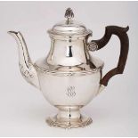 Teekanne, Paris Anf. 20. Jh.950er Silber. Beschau Frankreich, Meistermarke (unleserl.),