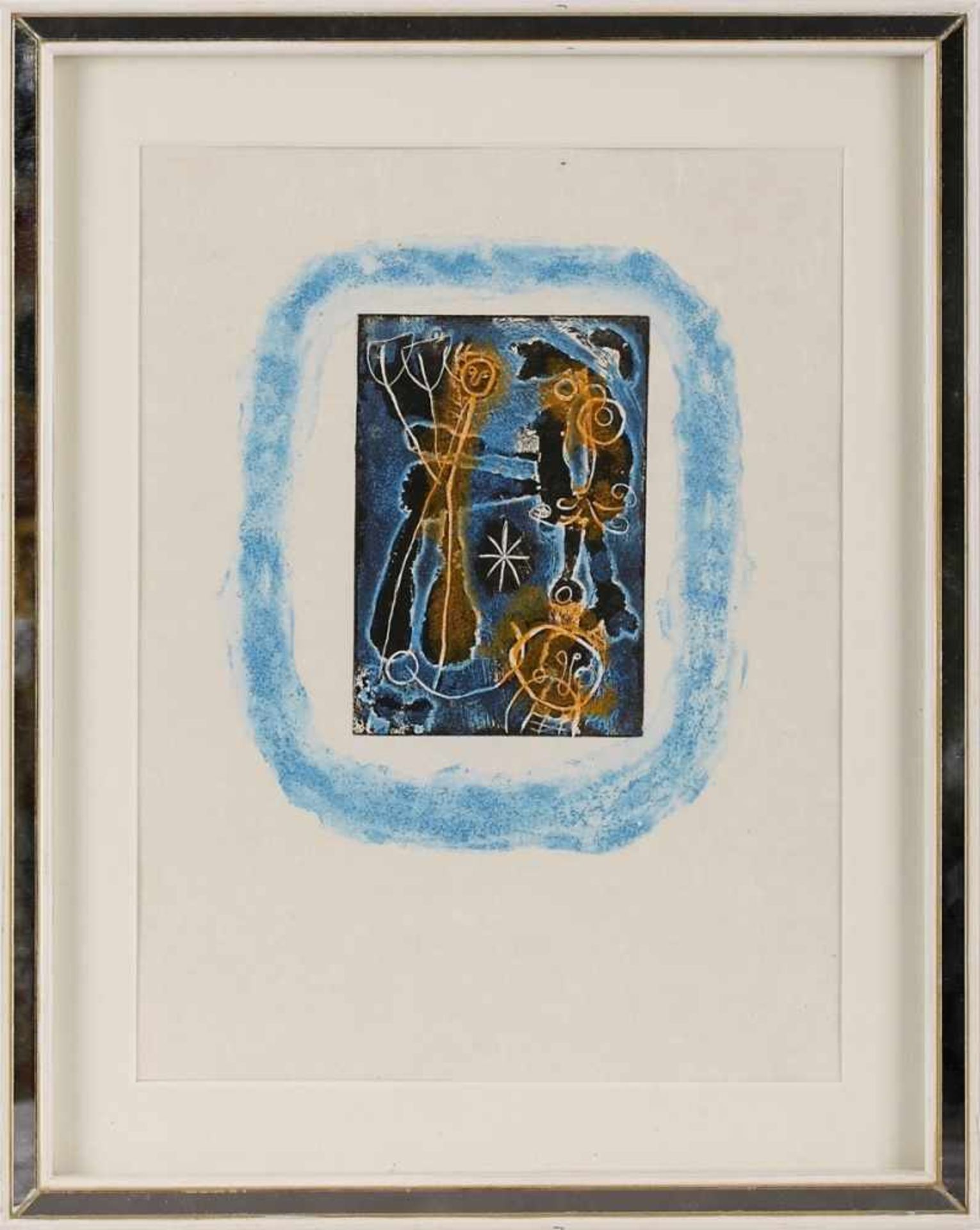 Radierung/Aquatinta Joan Miro1893 Barcelona - 1983 Palma "Aus: Yves Bonnefoy, Anti-Platon" 1962 29 x