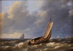Gemälde Pieter Hendrik Thomas1814 Bielefeld - 1866 Utrecht Deutsch/Niederländischer Marinemaler. "