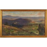 Pastellkreide Heinrich Reinhardt Kröh1841 Darmstadt - 1941 Darmstadt "Weite Landschaft mit