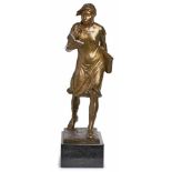 Bronze Gerhard Janensch(1860 Zamborst/ Pommern - 1933 Berlin) "Nachhauseweg" - Mädchen mit Buch,