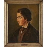 Gemälde Bildnismaler des 19. Jh."Jugendbildnis des Caspar David Friedrich?" verso mit einer