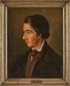 Gemälde Bildnismaler des 19. Jh."Jugendbildnis des Caspar David Friedrich?" verso mit einer