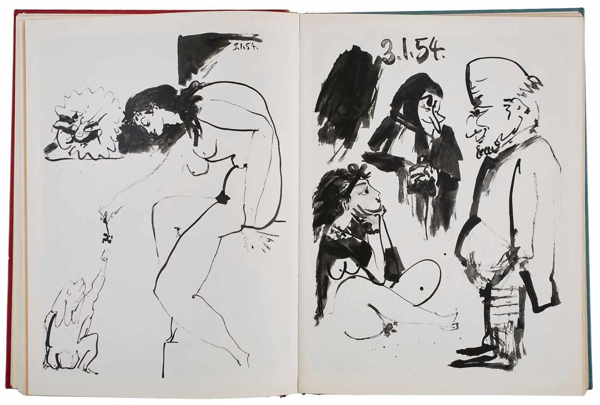 Band Pablo Picasso1881 Málaga - 1973 Mougins "Verve Vol. VIII, No. 29 et 30" !954 Mit farb. lithogr. - Bild 3 aus 5