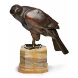 Bronze nach Wilhelm Krieger(1877 Norderney - 1945 Herrsching/ Ammersee) "Bussard", nach 1945.