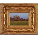 Gemälde Paul von Ravenstein1854 in Breslau - 1938 Karlsruhe "Herbstliche Wiesenlandschaft - Blick