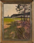 Gemälde Karl DietzeLandschaftsmaler um 1920. "Baumbestandene weite Landschaft" u. re. sign. Karl