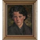 Gemälde Bildnismaler um 1920"Portrait eines jungen Mannes" Öl/Karton, 38 x 32 cm